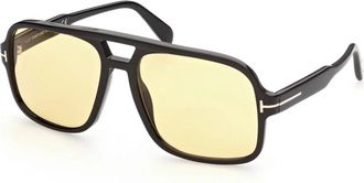 Tom Ford Falconer-02 Zonnebril - Heren - Zonnebrillen - Zwart - 60 MM - Accessoires