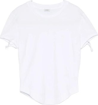 Covert Tie-detail Curved-hem T-shirt