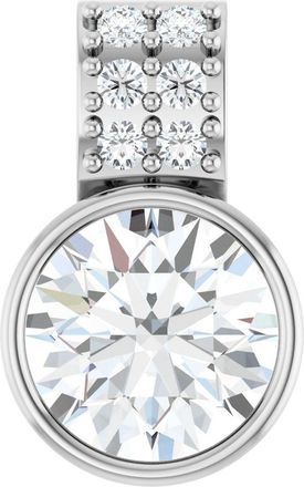 Diamond2Deal 14k White Gold 3/4ct Lab-Grown Diamond Pendant