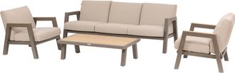 Hesperide Hesperide - Conjunto De Muebles De Jard&iacute;n Axiome 5 Plazas Beige Y Pralin&eacute; - Hesp&eacute;ride