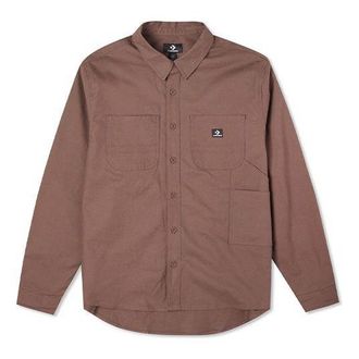 Converse Carpenter Pocket Button Down Long Sleeve Shirt Brazil Nut 10022950-A04