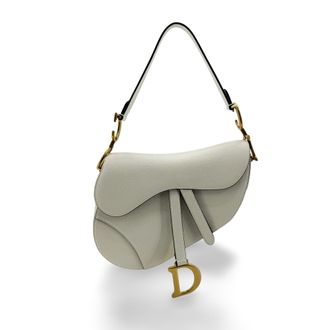 Dior Saddle Leather White Leather Handbag (Pre-Owned)