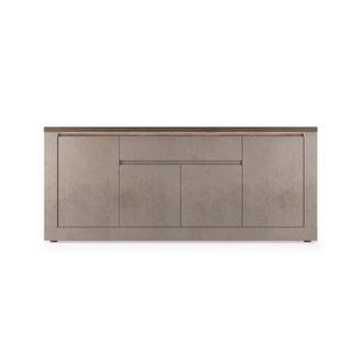 Calicosy Aparador 4 puertas y 3 estantes efecto bronce y mercurio L207 cm