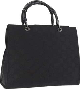 Gucci Pre-owned Handbags, female, Black, Size: ONE SIZE Pre-owned Vintage Nylon Handbag