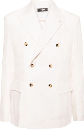 Amiri linen-cotton blend blazer - men - Linen/Flax/Cotton/Viscose - 50 - Neutrals