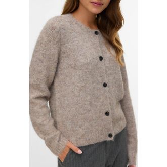 Vero Moda Novah Cardigan in Fossil Detail Melange at Nordstrom Rack, Size X-Large