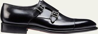 Santoni Mens Ira Double-Monk Loafers