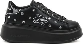 Karl Lagerfeld Sneakers verfraaid met kristallen - Zwart