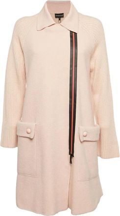 Emporio Armani 2024 zip knit coat - Pink