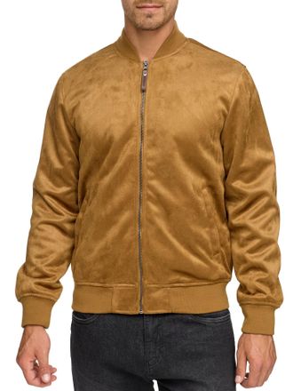Indicode Bomberjacke INDICODE INFort Wayne, Herren, Gr. XXL, camel, Web, Obermaterial: 100% Polyester, unifarben, regular fit, hoch geschlossener Ausschnitt, J