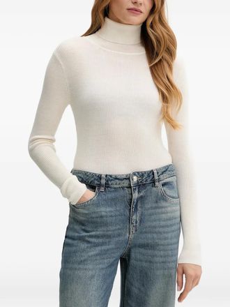 MC2 Saint Barth ribbed roll-neck top - women - Wool - M - Neutrals