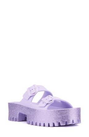 Olivia Miller Sparkles Plaform Slide Sandal in Lavendar at Nordstrom Rack, Size 7