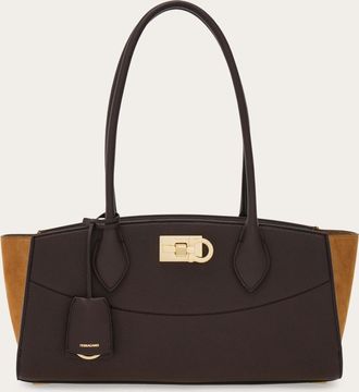 Ferragamo Donna New Ferragamo Studio soft bag East West (M) Marrone
