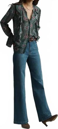Paige Anessa High Rise Wide Leg Jeans In Written
