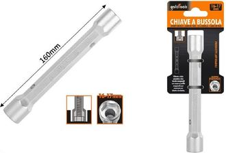 Trade Shop Trade Shop - Chiave A Bussola Tubo Esagonale Da 160 Mm Doppie Bocche Esagonali 16-17 Mm 97552