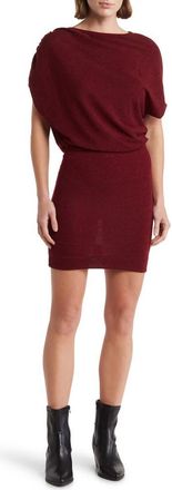 Go Couture Short Sleeve Sweater Dress in Burgundy at Nordstrom Rack, Size X-Large