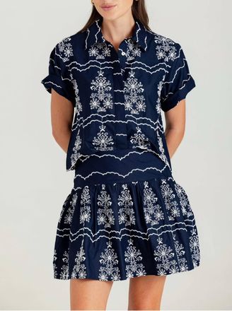 Sundays Clifton Shirt In Navy/whisper