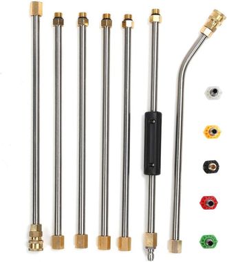 Elle Extensi&oacute;n De Lanza Para Hidrolavadora De Alta Presi&oacute;n, Pistola Pulverizadora Para Riego Agr&iacute;cola Con 5 Boquillas Para Uso En Jardines Y C&eacute;sped