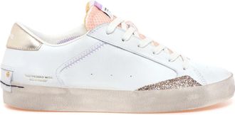 Crime London Distressed Sneaker - Dames - Sneakers - Wit - 37 EU - Leer - Schoenen