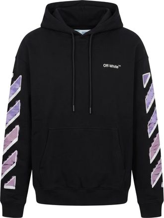 Off-white Felpa con cappuccio sportiva con cappuccio e logo - - Sweatshirts & Hoodies - Uomo - Nero - 2XL