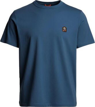Parajumpers T-Shirts, male, Blue, Size: XL Patch T-Shirt