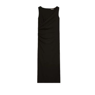 Pennyblack Pbpgioia Jersey Jurk met Drapering - Dames - Casual kleedjes - Zwart - L - Polyester - Kleedjes