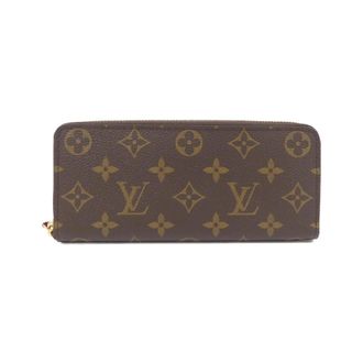 Louis Vuitton Fuchsia Marron Coated Canvas Long Wallet (Bi-Fold) (Pre-Owned)