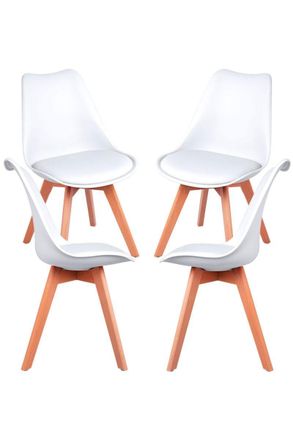 Regalos Miguel Regalos Miguel - Packs Sillas Comedor - Pack 4 Sillas Synk Basic - Blanco