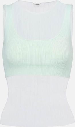 SIMKHAI Tank top Oakley Plisse semitrasparente