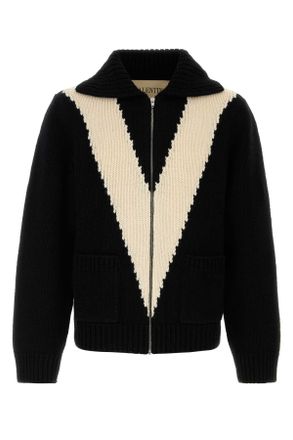 Valentino Garavani Black Wool Cardigan