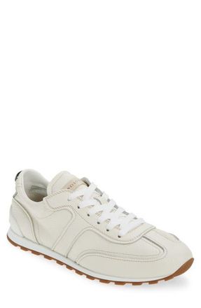 Brunello Cucinelli Leather Sneaker in Ivory at Nordstrom, Size 5.5Us