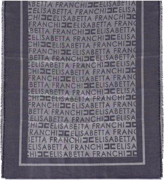 Elisabetta Franchi FOULARD JACQUARD OLTREMARE ELISABETTA FRANCHI