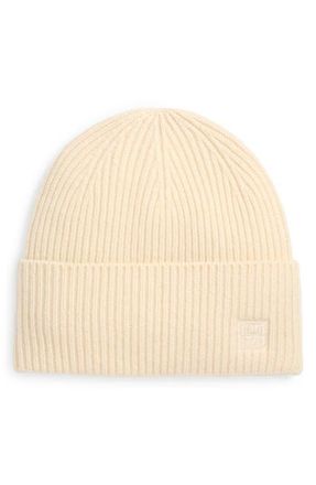 Toteme Wool & Cashmere Rib Beanie in Snow at Nordstrom