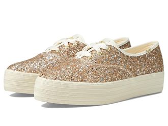 Keds Point Lace Up Womens Shoes Gold Glitter : 9.5 B - Medium, Canvas