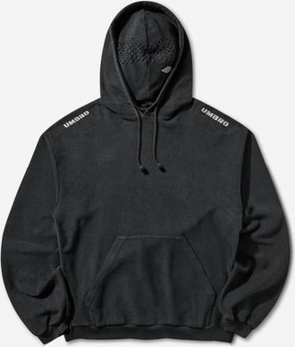 Umbro Lasered Masked Hoodie Washed Black