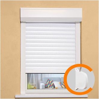OEM France-combi Persiana Enrollable De Pvc Recortable Manual Con Cuerda - L 120 X H 155 Cm