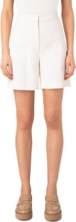 Akris Filia Denim Bermuda Shorts in Denim-Cream at Nordstrom, Size 4
