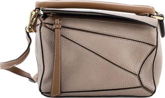 Loewe Puzzle Bag Leather Mini crossbody bag - Beige