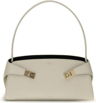 Ferragamo Borsa a Spalla Gancini Lock - - Bags - Donna - Beige - ONE SIZE