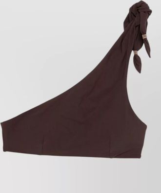 Brunello Cucinelli one-shoulder knot bikini top
