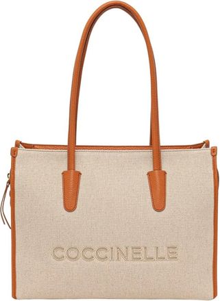 Coccinelle Myrtha 26 Tote - Dames - Shoppers - Beige - ONE Size - Leer - Tassen