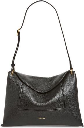 Wandler Penelope Slouch Leather Crossbody Bag in Black Crust at Nordstrom