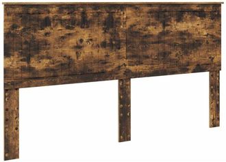 vidaXL Cabecero Con Cabecera Roble Ahumado 180 Cm Madera Contrachapada Vidaxl