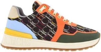 Carolina Herrera Bruine Canvas Sneakers met Chiribitas - Dames - Sneakers - Veelkleurig - 36 EU - Schoenen
