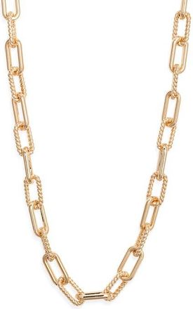 Nordstrom Textured Chain Link Necklace in Gold at Nordstrom