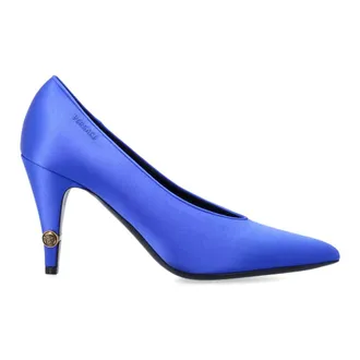 Versace Pumps, female, Blue, Size: 10 US Gianni Satin Pumps