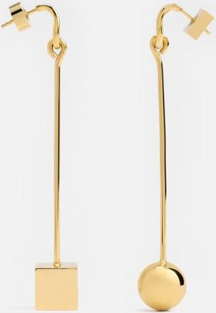 Jacquemus Golden Asymmetric Dangle Earrings