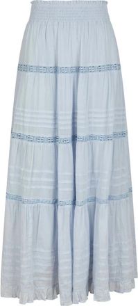 Neo Noir Felicia S Voile Rok - Dames - Maxi Rokken - Blauw - M - Katoen - Rokken