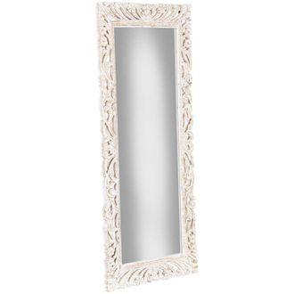 Wanderlust Deco Espejo De Pared De Madera Blanco 60x120x2,5h Cm