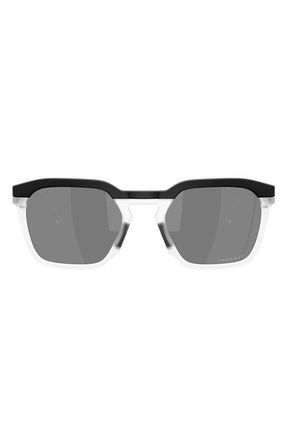 Oakley HSTN SQ 54mm Prizm Polarized Square Sunglasses in Matte Black /Prizm Black at Nordstrom